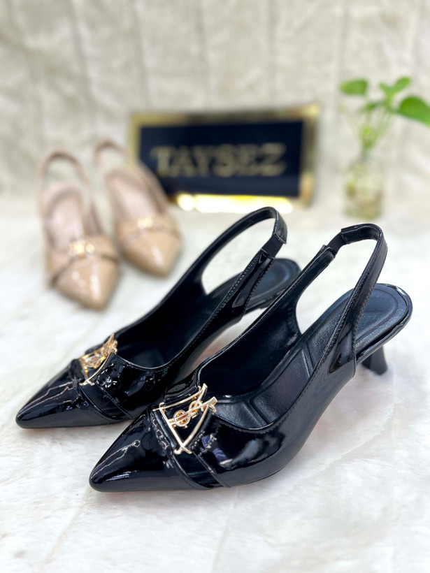 کفش مجلسی زنانه YSL پاشنه ورنی 5سانت سایزبندی 37تا 41