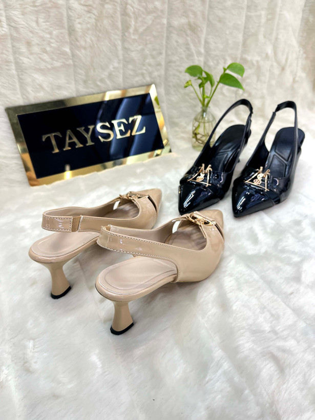 کفش مجلسی زنانه YSL پاشنه ورنی 5سانت سایزبندی 37تا 41