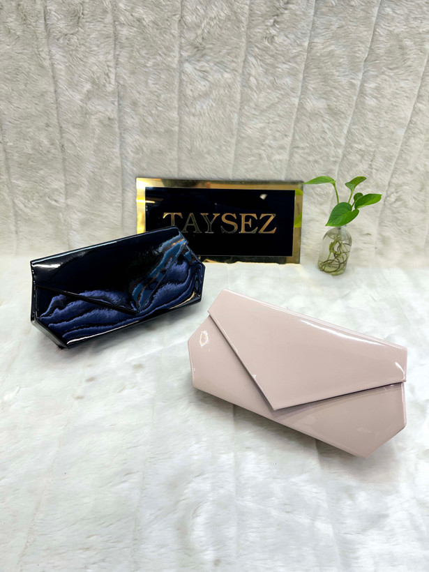 کیف شب پاکتی مجلسی ورنی ساده با زنجیر دوشی